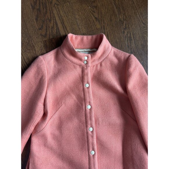 Lauren Moffatt Pink Wool Coat Size Small - Picture 4 of 7